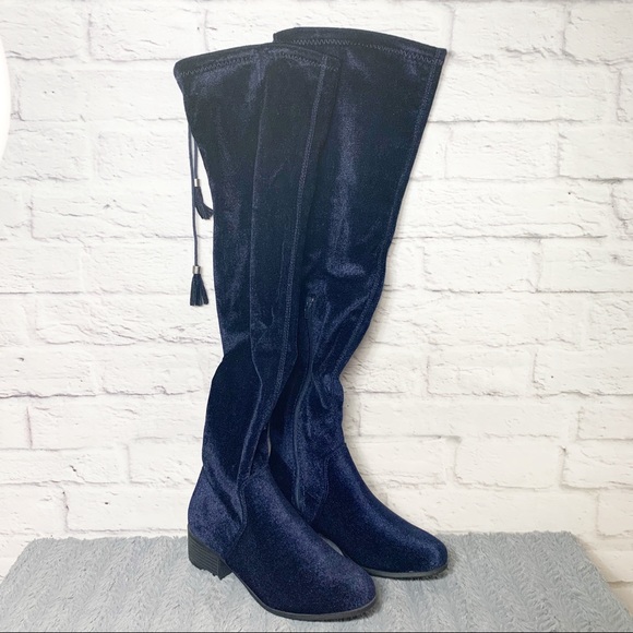 Madden Girl Women's Prissley Over-The-Knee Boots – Lace-Up Back Detail & Low Block Heel - View #4